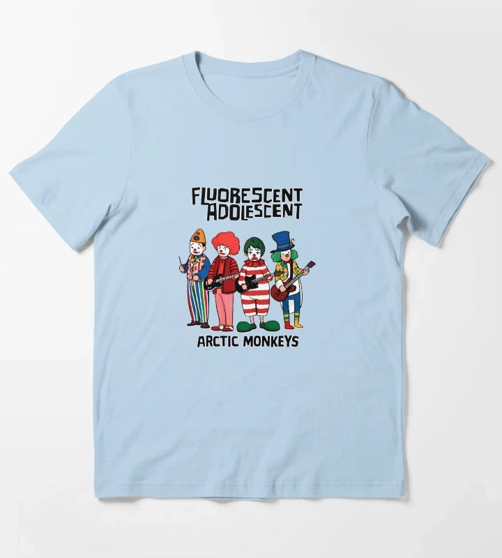 Arctic Monkeys Fluorescent Adolescent T-Shirt Sky Blue