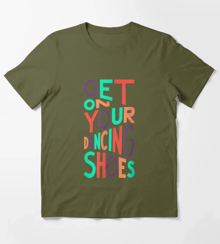 Arctic Monkeys Get On Your Dancing Shoes T-Shirt Olive Green