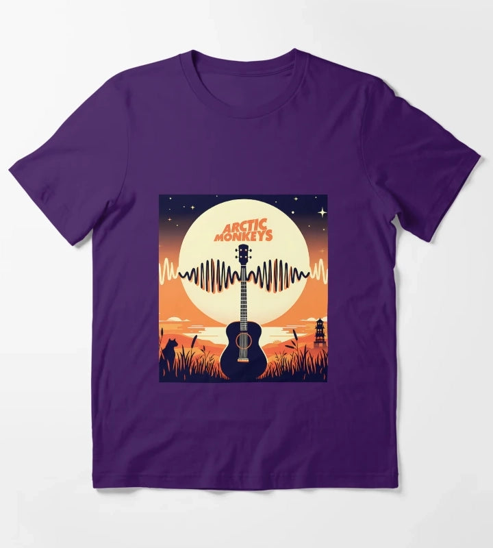 Arctic Monkeys Guitar Wave T-Shirt Purple