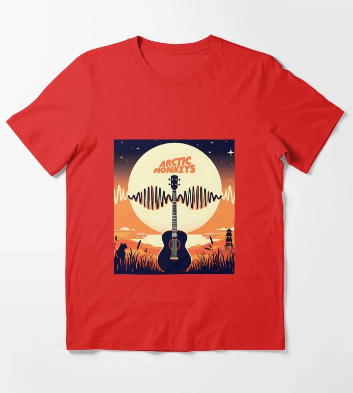Arctic Monkeys Guitar Wave T-Shirt Red