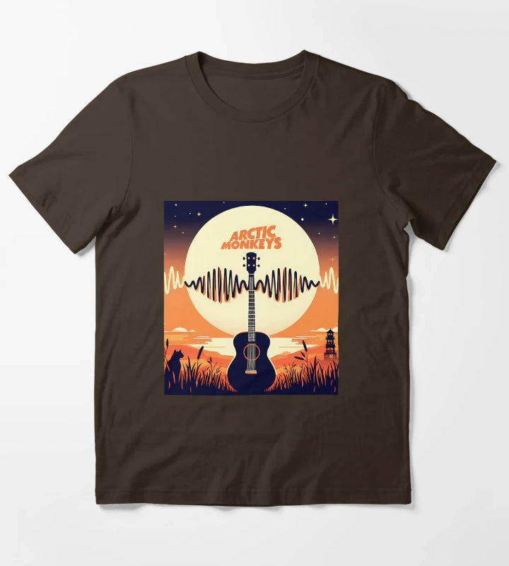 Arctic Monkeys Guitar Wave T-Shirt Brown