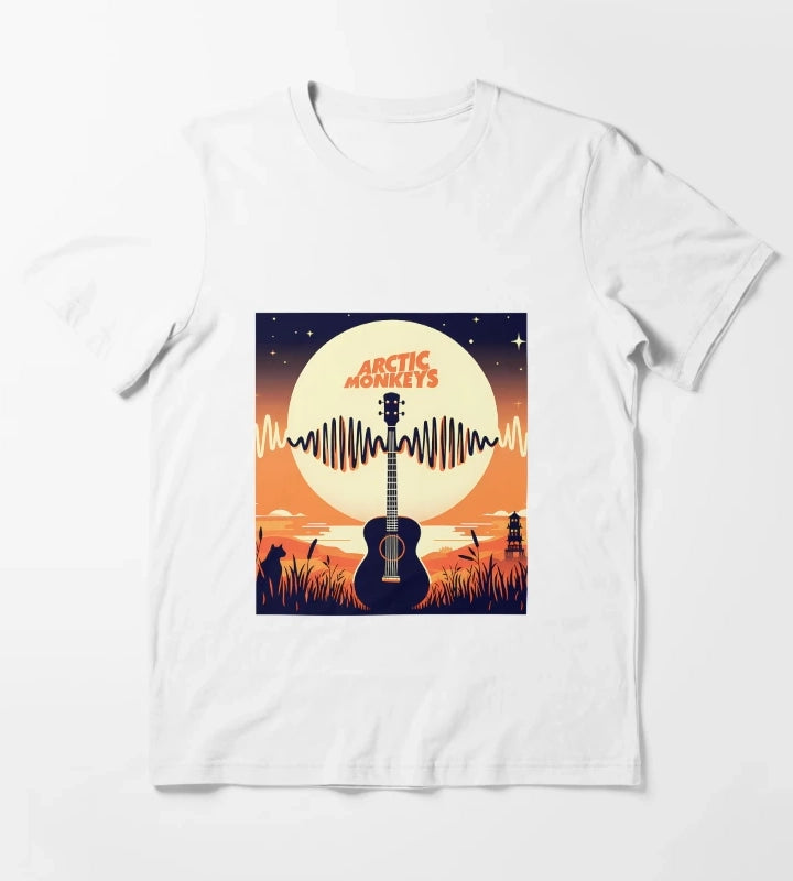 Arctic Monkeys Guitar Wave T-Shirt White