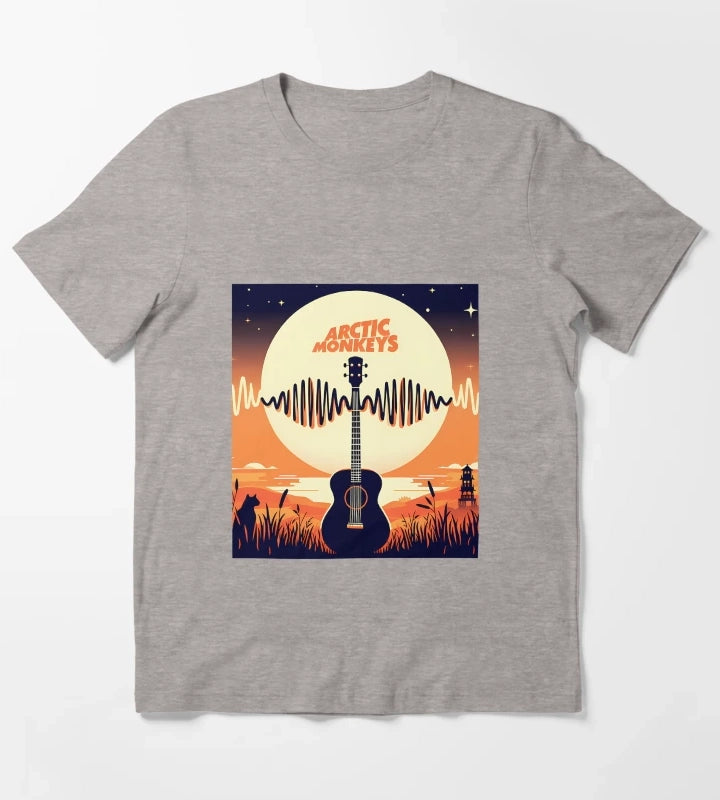 Arctic Monkeys Guitar Wave T-Shirt Heather Grey