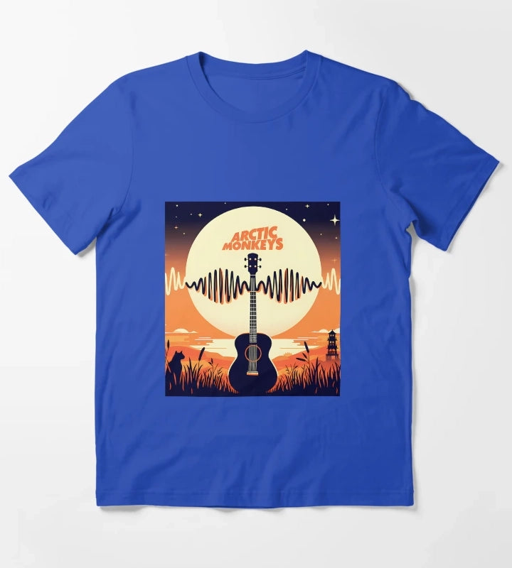 Arctic Monkeys Guitar Wave T-Shirt Blue