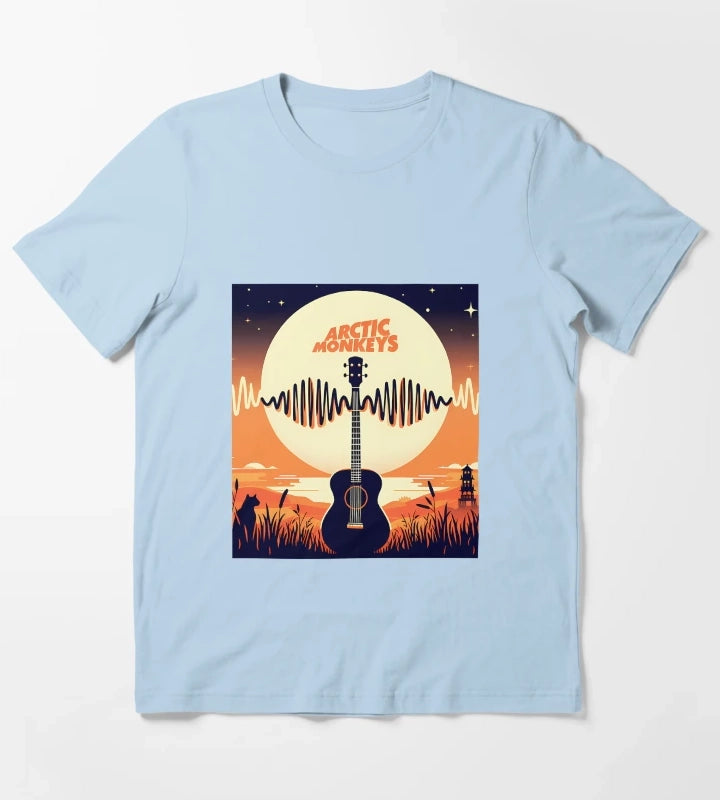Arctic Monkeys Guitar Wave T-Shirt Sky Blue