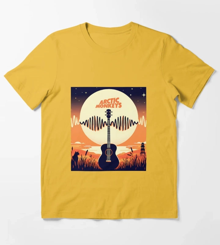 Arctic Monkeys Guitar Wave T-Shirt Yellow
