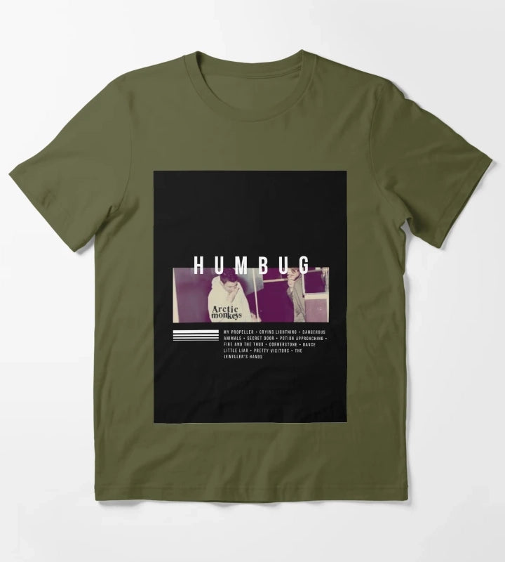 Arctic Monkeys Humbug Album Art T-Shirt Olive Green