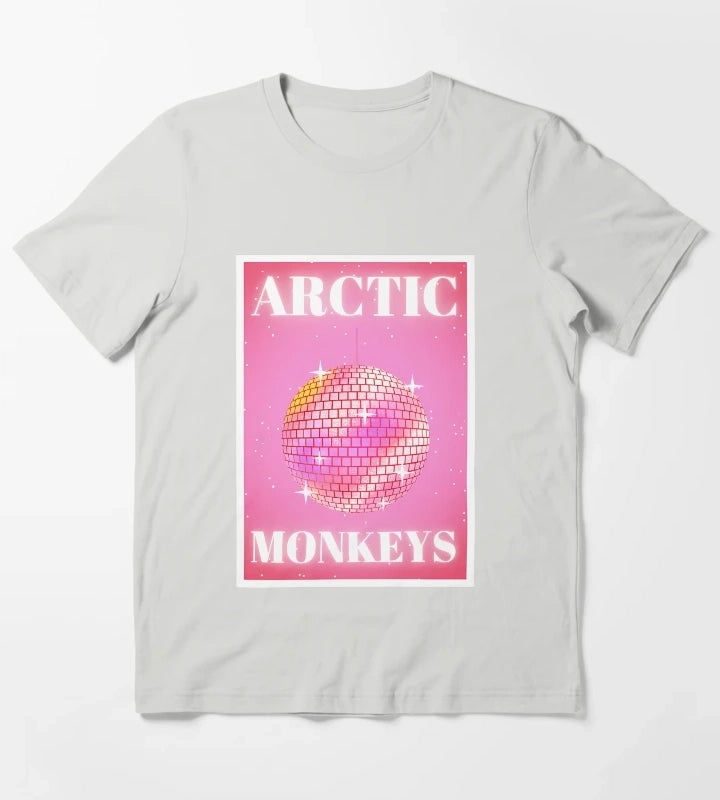 Arctic Monkeys In Pink T-Shirt Light Grey