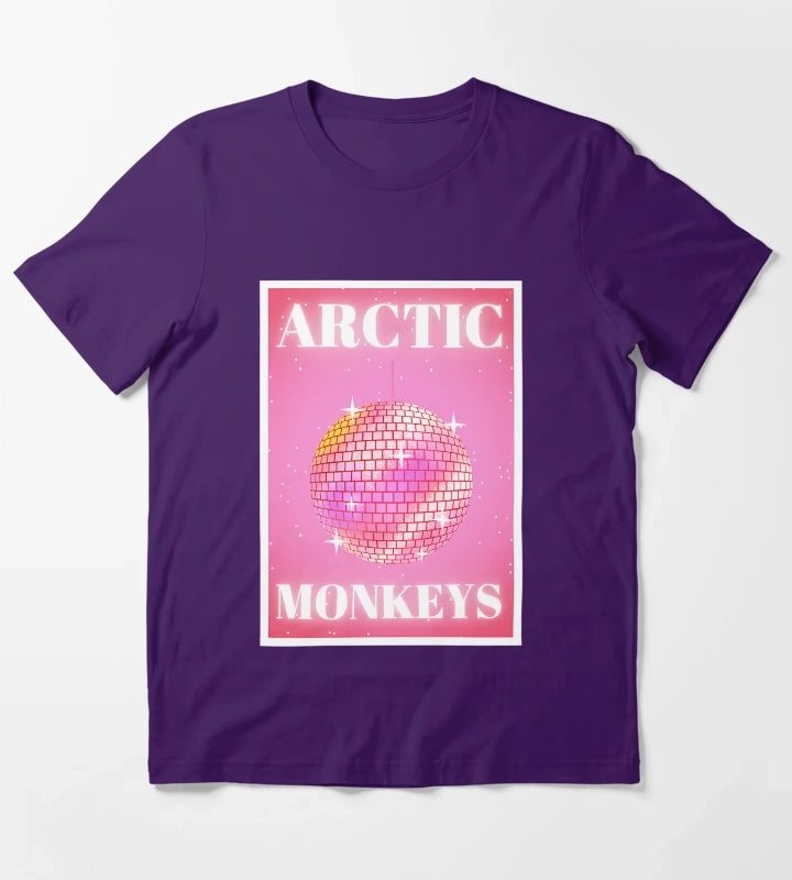 Arctic Monkeys In Pink T-Shirt Purple