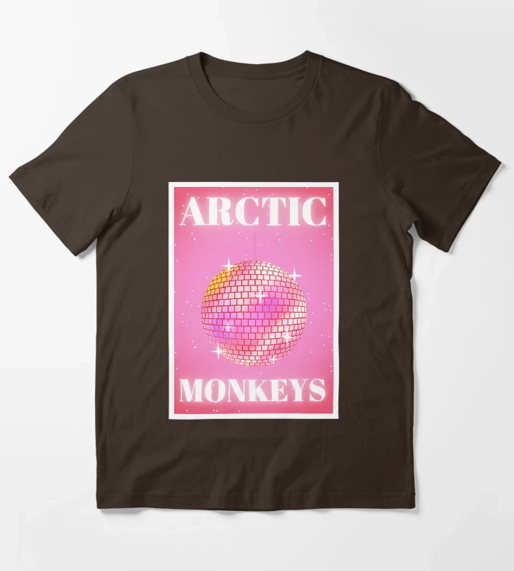 Arctic Monkeys In Pink T-Shirt Brown