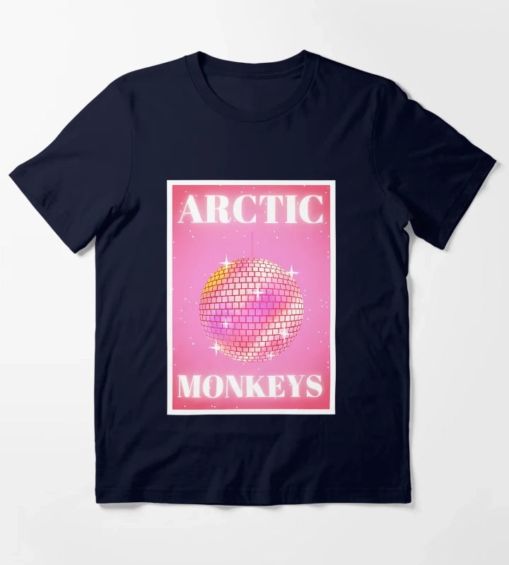 Arctic Monkeys In Pink T-Shirt Navy