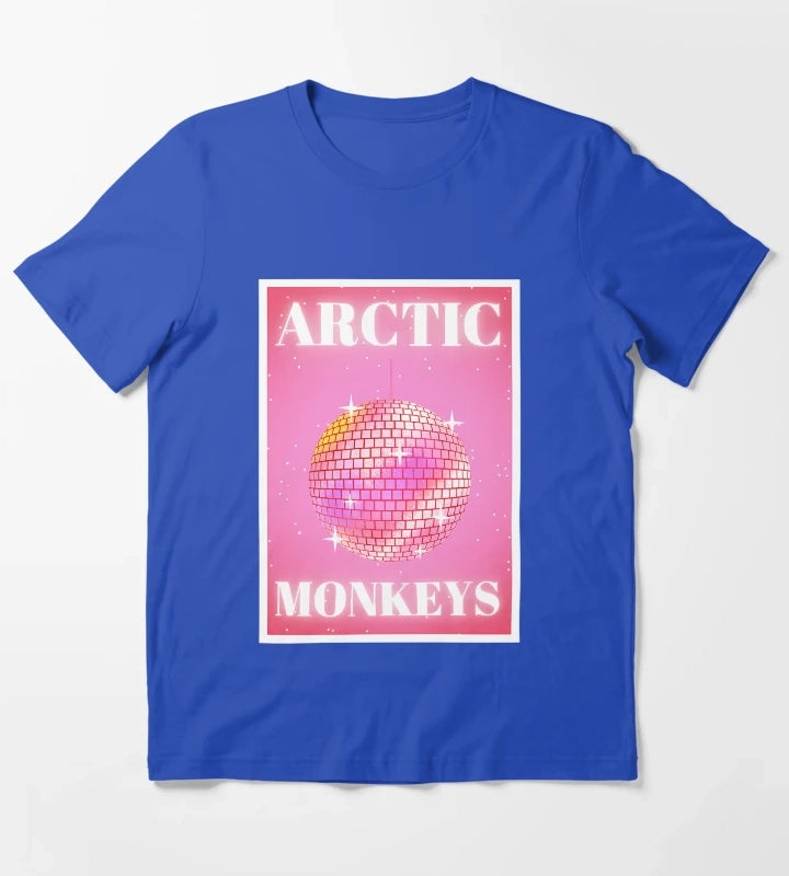 Arctic Monkeys In Pink T-Shirt Blue