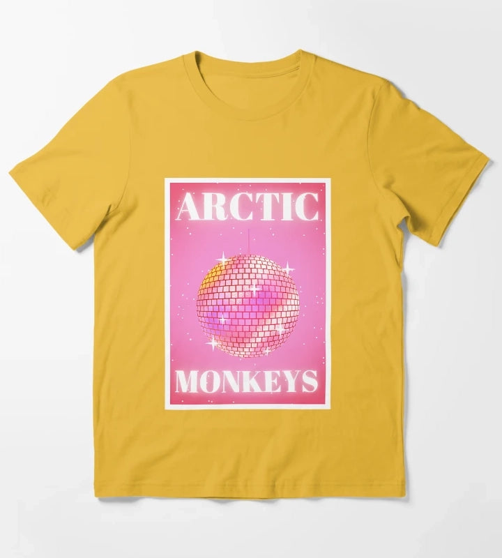 Arctic Monkeys In Pink T-Shirt Yellow