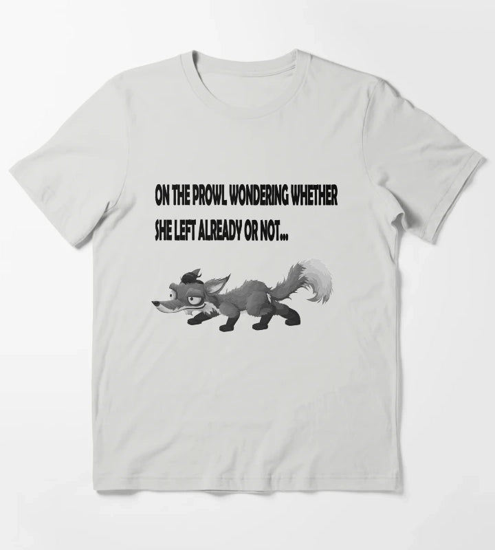 Arctic Monkeys Inspired Fox On The Prowl T-Shirt Light Grey