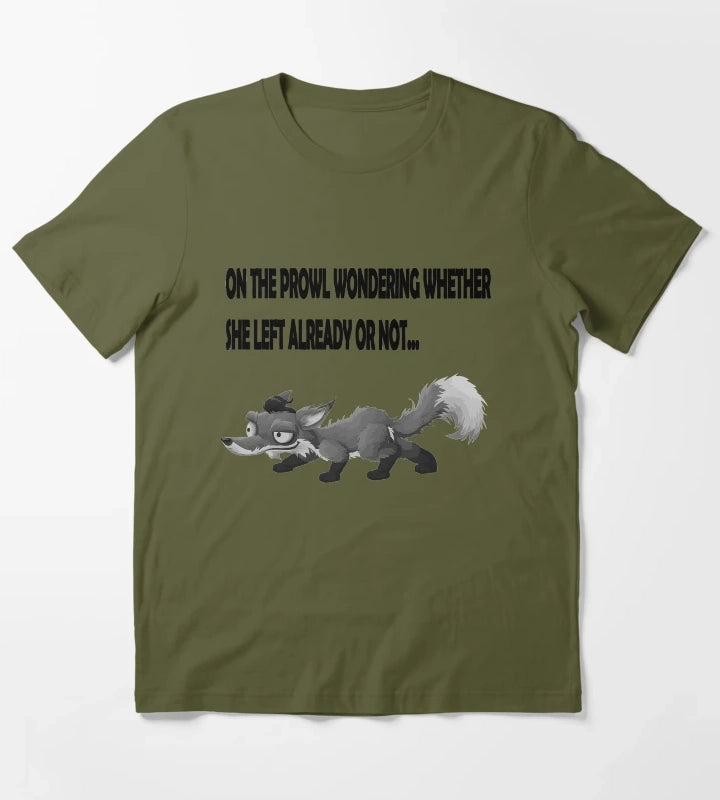 Arctic Monkeys Inspired Fox On The Prowl T-Shirt Olive Green