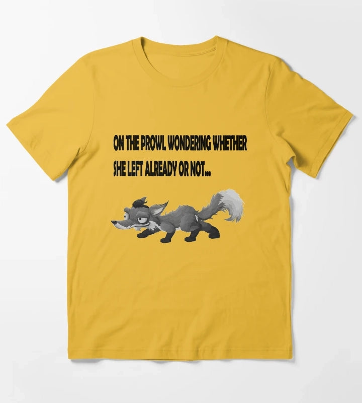 Arctic Monkeys Inspired Fox On The Prowl T-Shirt Yellow