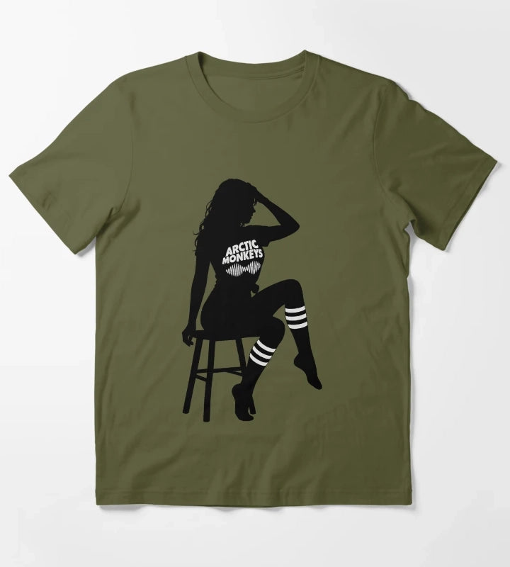 Arctic Monkeys Knee Socks T-Shirt Olive Green