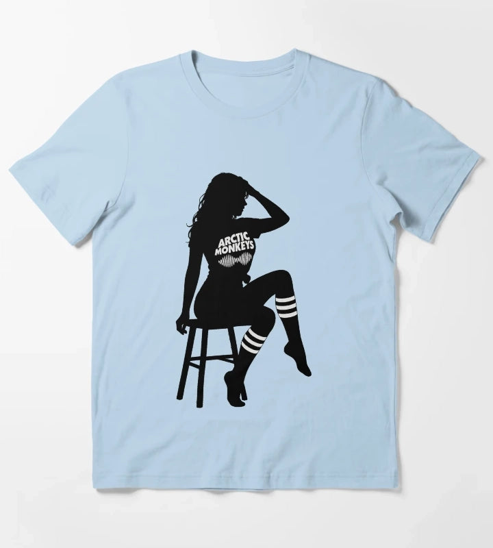 Arctic Monkeys Knee Socks T-Shirt Sky Blue