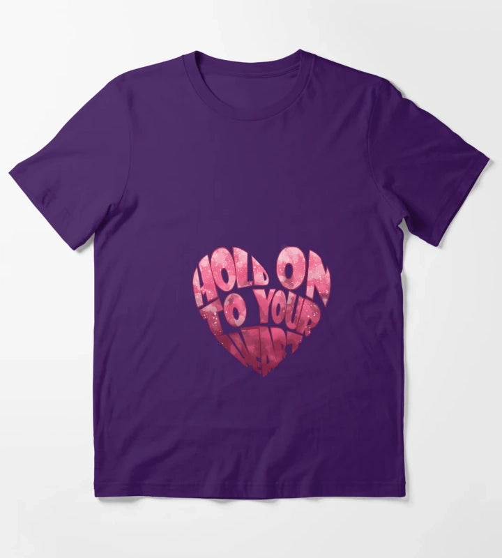 Arctic Monkeys Lyrics Heart T-Shirt Purple