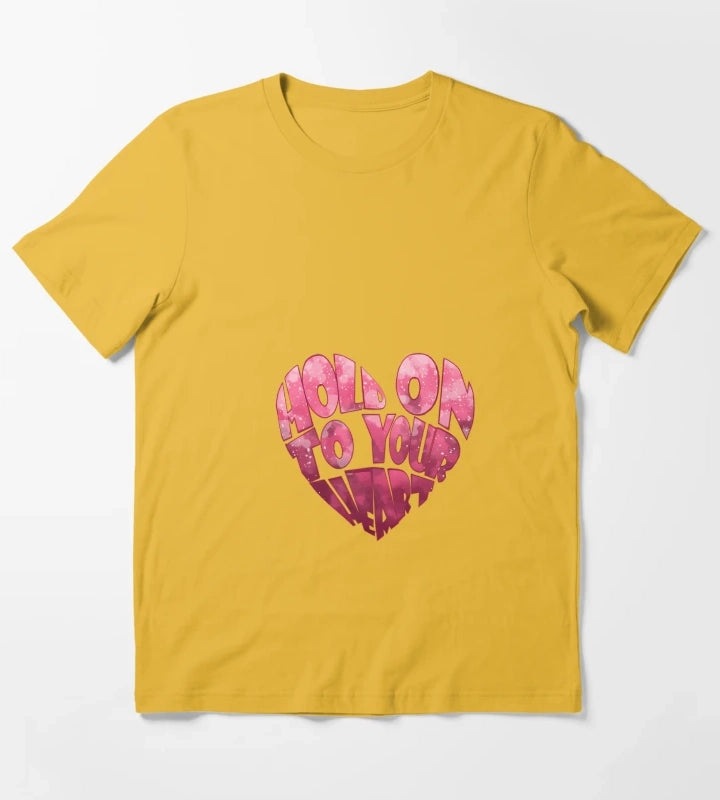 Arctic Monkeys Lyrics Heart T-Shirt Yellow