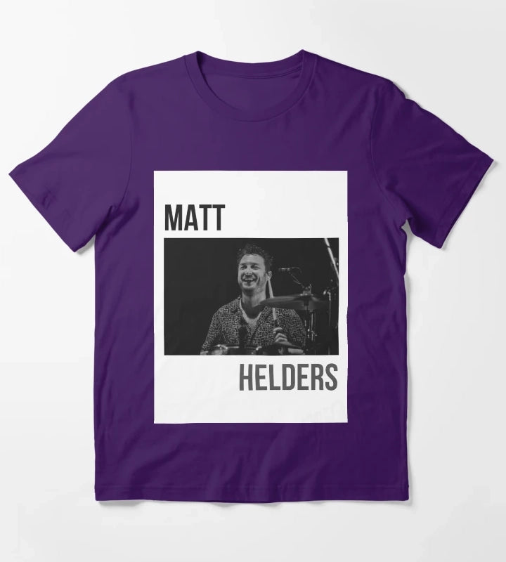 Arctic Monkeys Matt Helders Band Art T-Shirt Purple