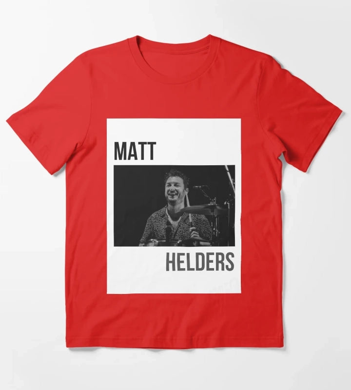 Arctic Monkeys Matt Helders Band Art T-Shirt Red