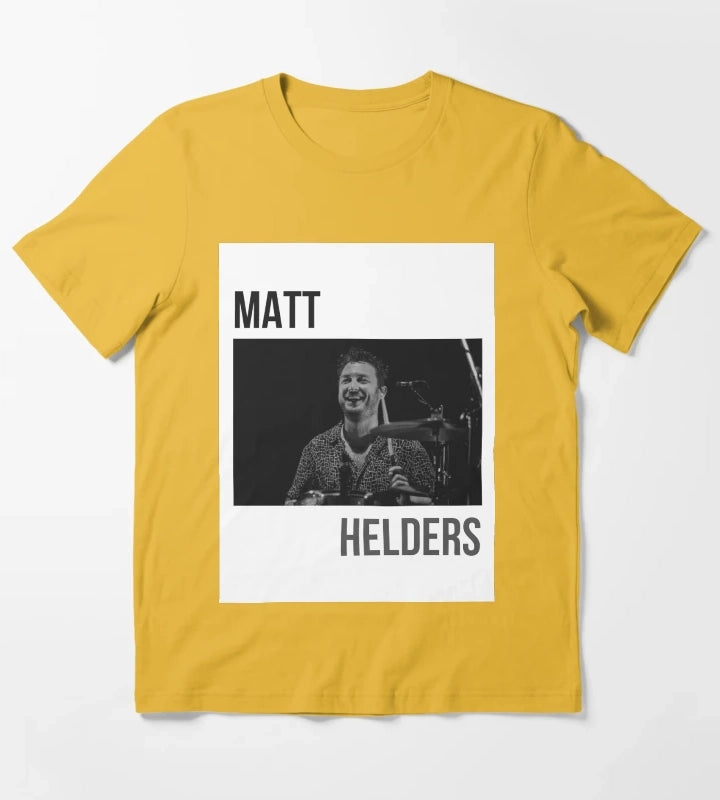 Arctic Monkeys Matt Helders Band Art T-Shirt Yellow