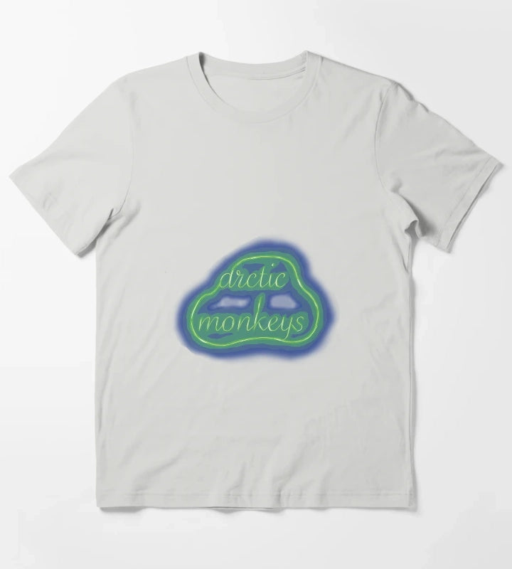 Arctic Monkeys Neon Sign Logo T-Shirt Light Grey