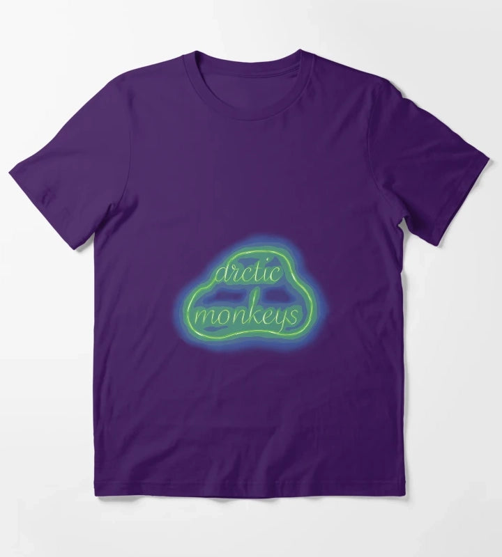 Arctic Monkeys Neon Sign Logo T-Shirt Purple