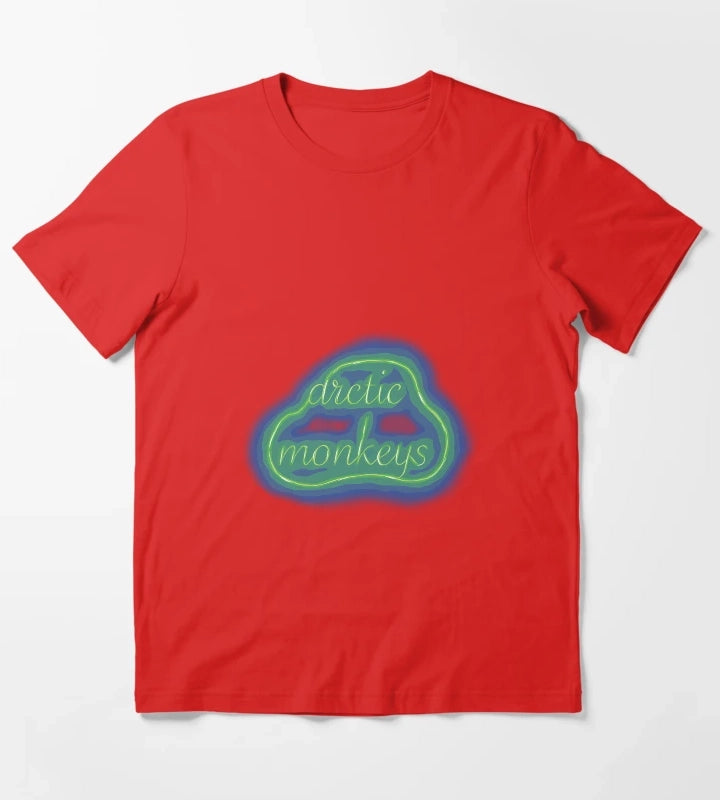 Arctic Monkeys Neon Sign Logo T-Shirt Red
