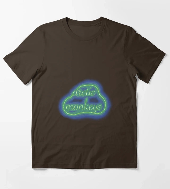 Arctic Monkeys Neon Sign Logo T-Shirt Brown