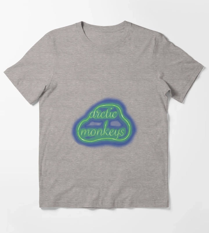 Arctic Monkeys Neon Sign Logo T-Shirt Heather Grey