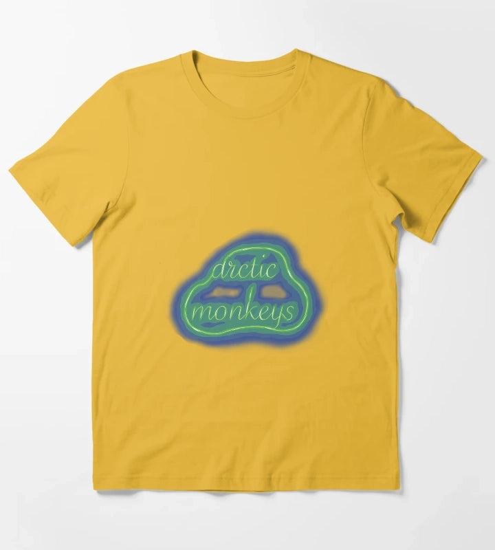 Arctic Monkeys Neon Sign Logo T-Shirt Yellow