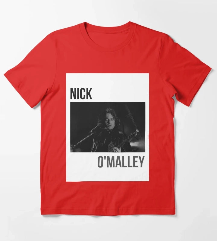 Arctic Monkeys Nick OMalley Band Art T-Shirt Red