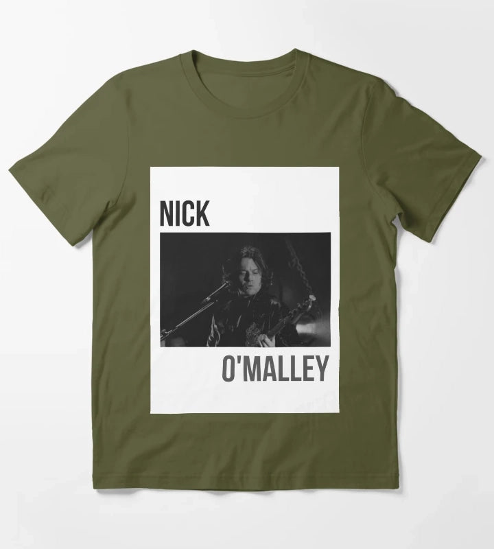 Arctic Monkeys Nick OMalley Band Art T-Shirt Olive Green