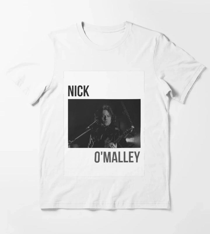 Arctic Monkeys Nick OMalley Band Art T-Shirt White