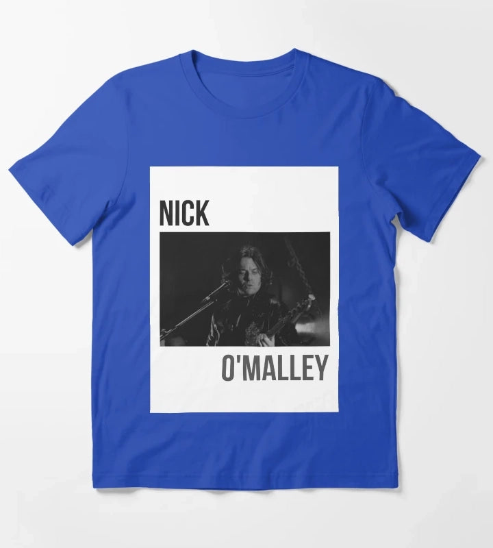 Arctic Monkeys Nick OMalley Band Art T-Shirt Blue