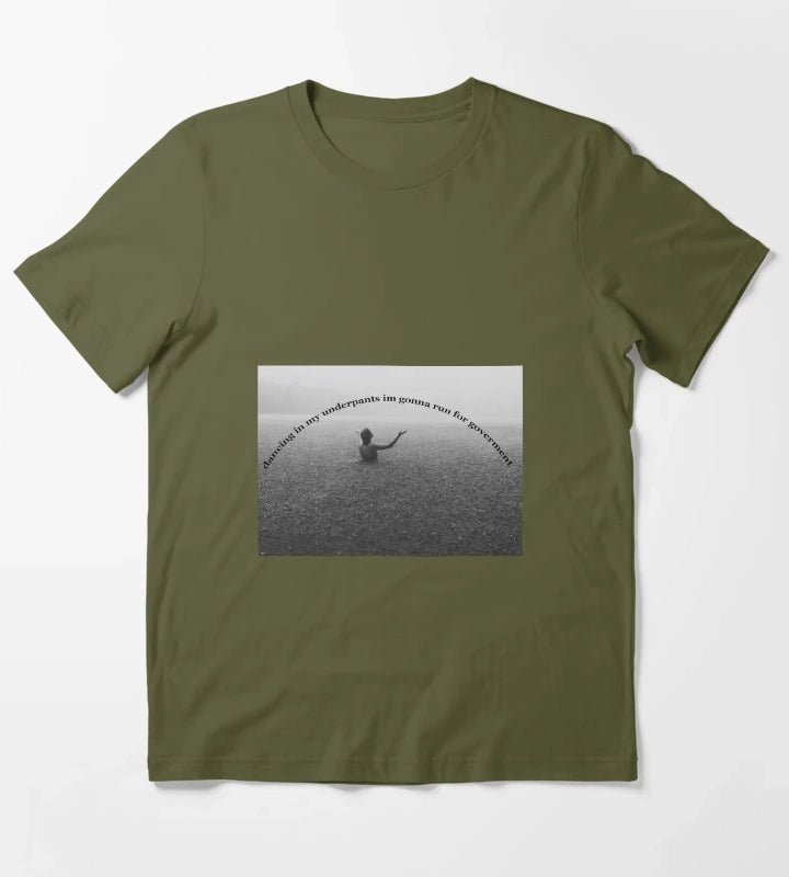 Arctic Monkeys One Point Perspective Lyrics T-Shirt Olive Green