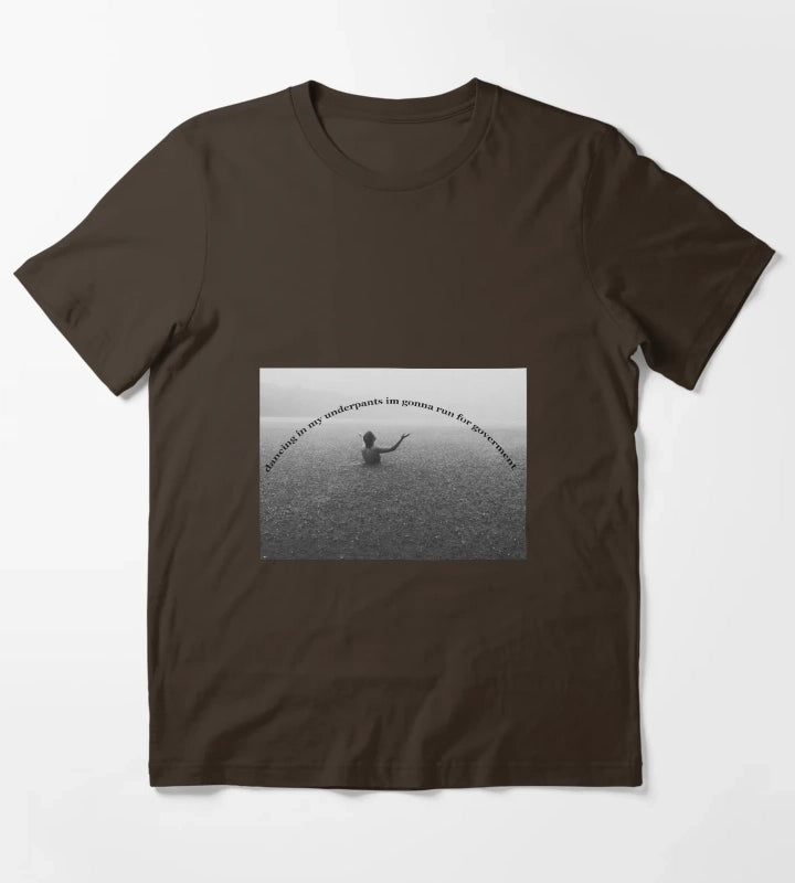 Arctic Monkeys One Point Perspective Lyrics T-Shirt Brown