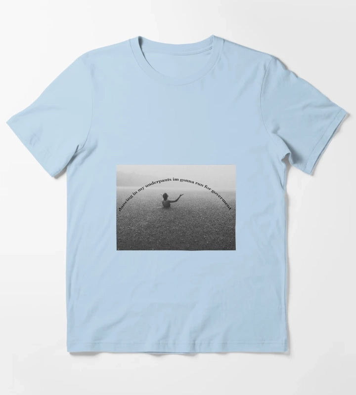 Arctic Monkeys One Point Perspective Lyrics T-Shirt Sky Blue