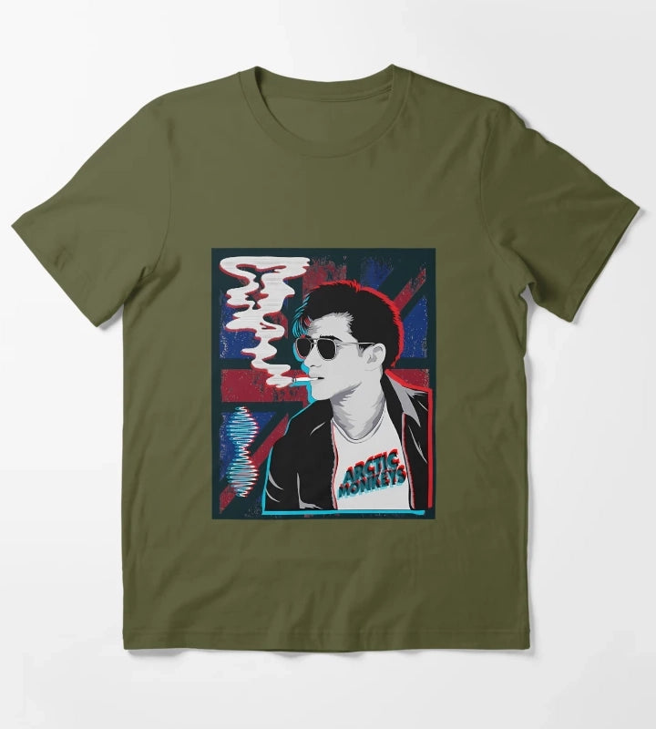 Arctic Monkeys Pop Art T-Shirt Olive Green