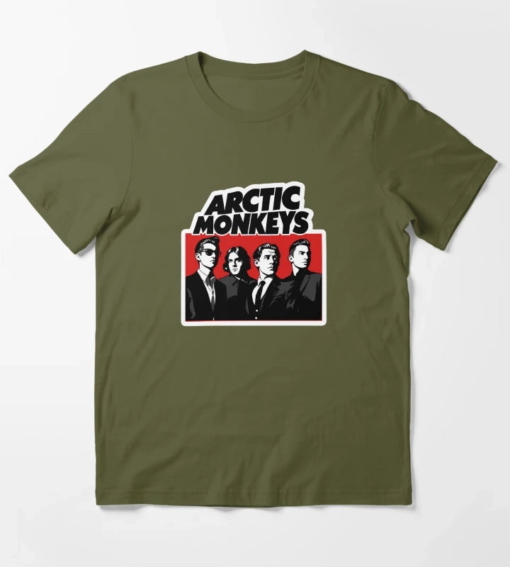 Arctic Monkeys Retro T-Shirt Olive Green