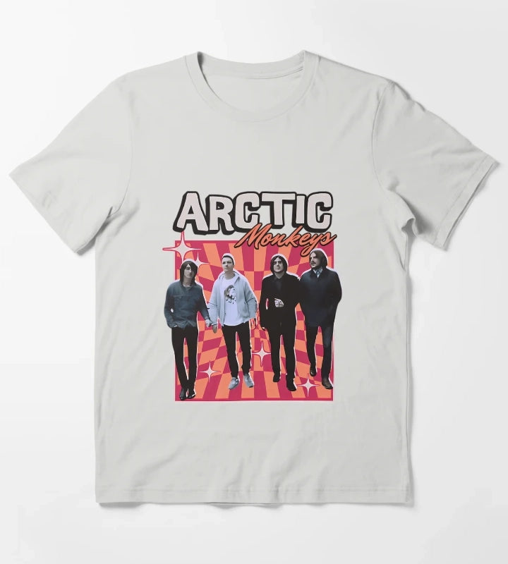 Arctic Monkeys Rock Band T-Shirt Light Grey