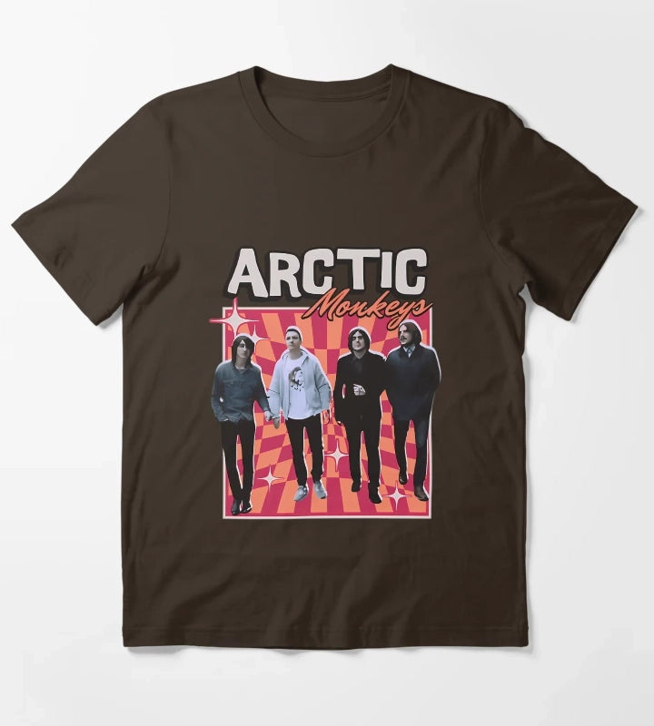 Arctic Monkeys Rock Band T-Shirt Brown
