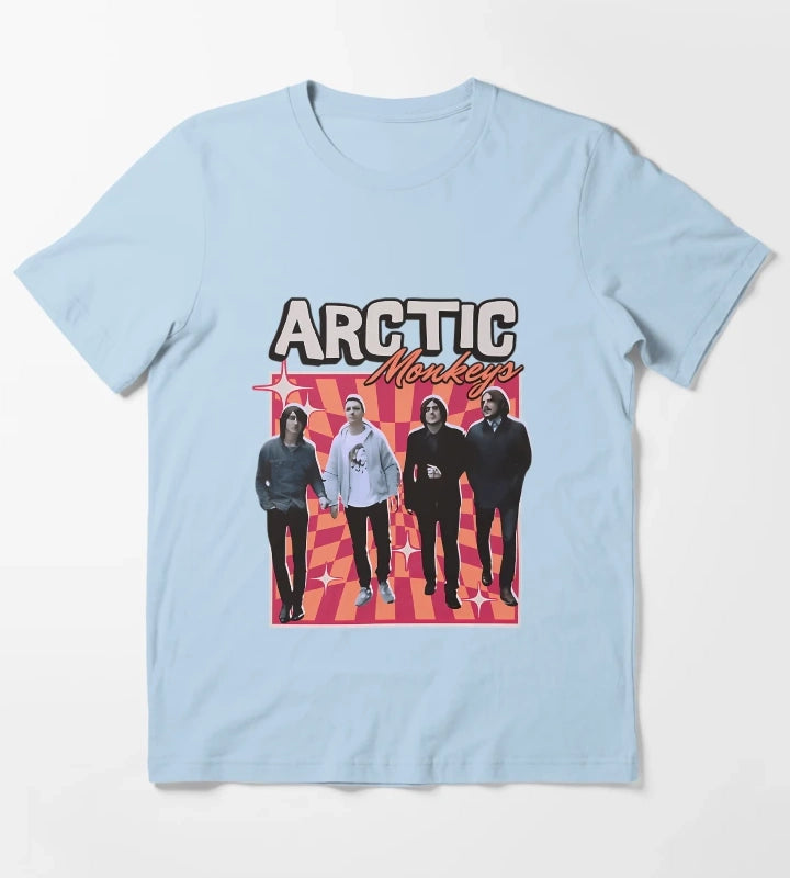 Arctic Monkeys Rock Band T-Shirt Sky Blue