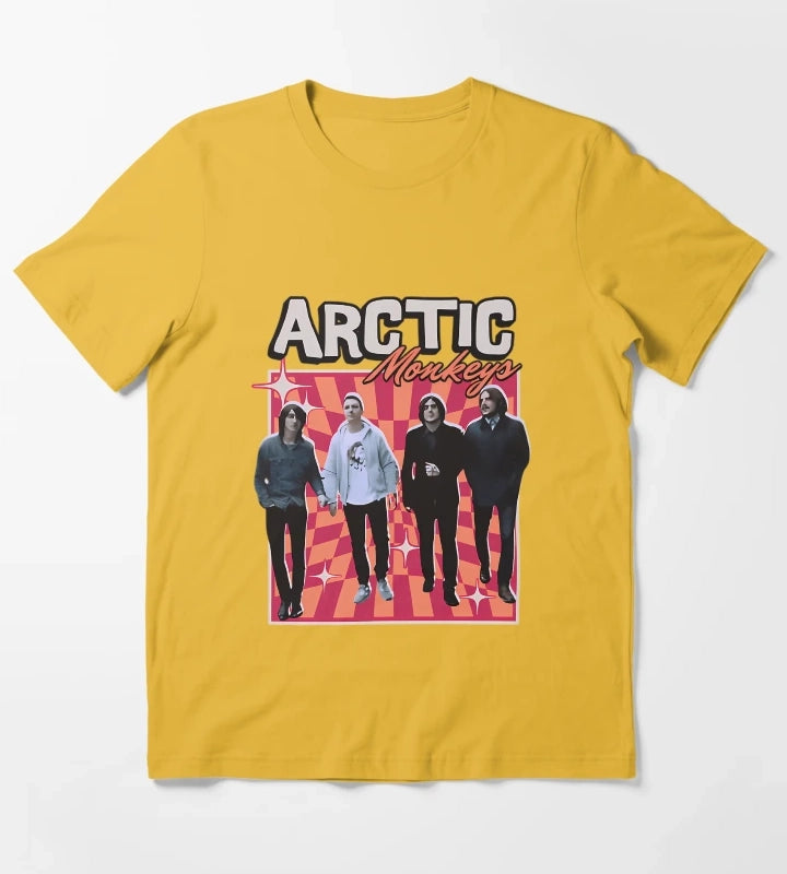 Arctic Monkeys Rock Band T-Shirt Yellow