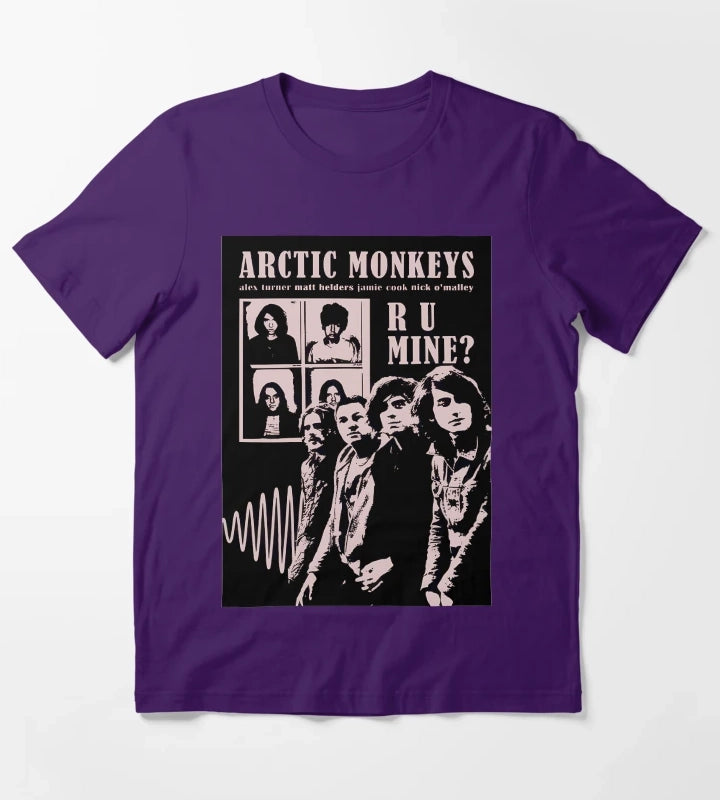 Arctic Monkeys Ru Mine Band Members Design T-Shirt Purple