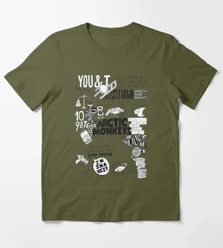 Arctic Monkeys She looks As If Shes Blowing A Kiss At Me Illuminations T-Shirt Olive Green