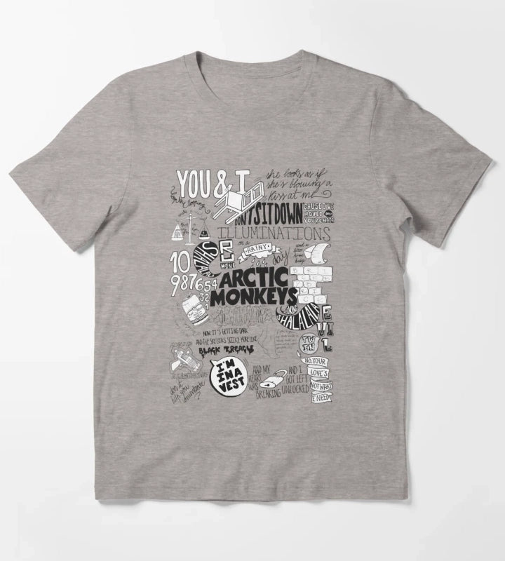 Arctic Monkeys She looks As If Shes Blowing A Kiss At Me Illuminations T-Shirt Heather Grey