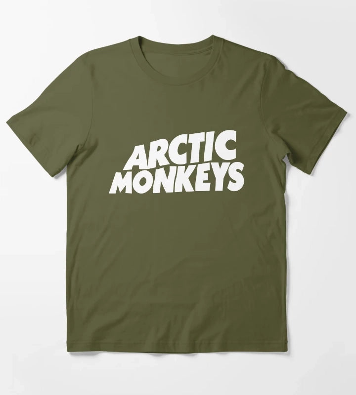 Arctic Monkeys Vintage Iconic Album Art T-Shirt Olive Green